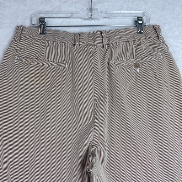 J. Crew Mens Shorts Size 35 Brown Striped Cotton Casual‎ Classic Fit - Picture 9 of 10